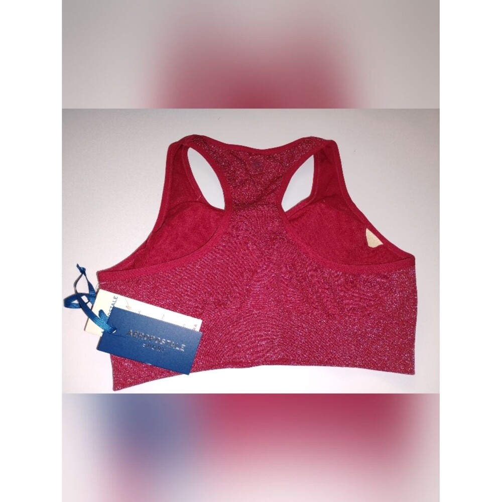 Aéropostale Sport Women's Burgundy Sports Bra Size Large New - Picture 2 of 6